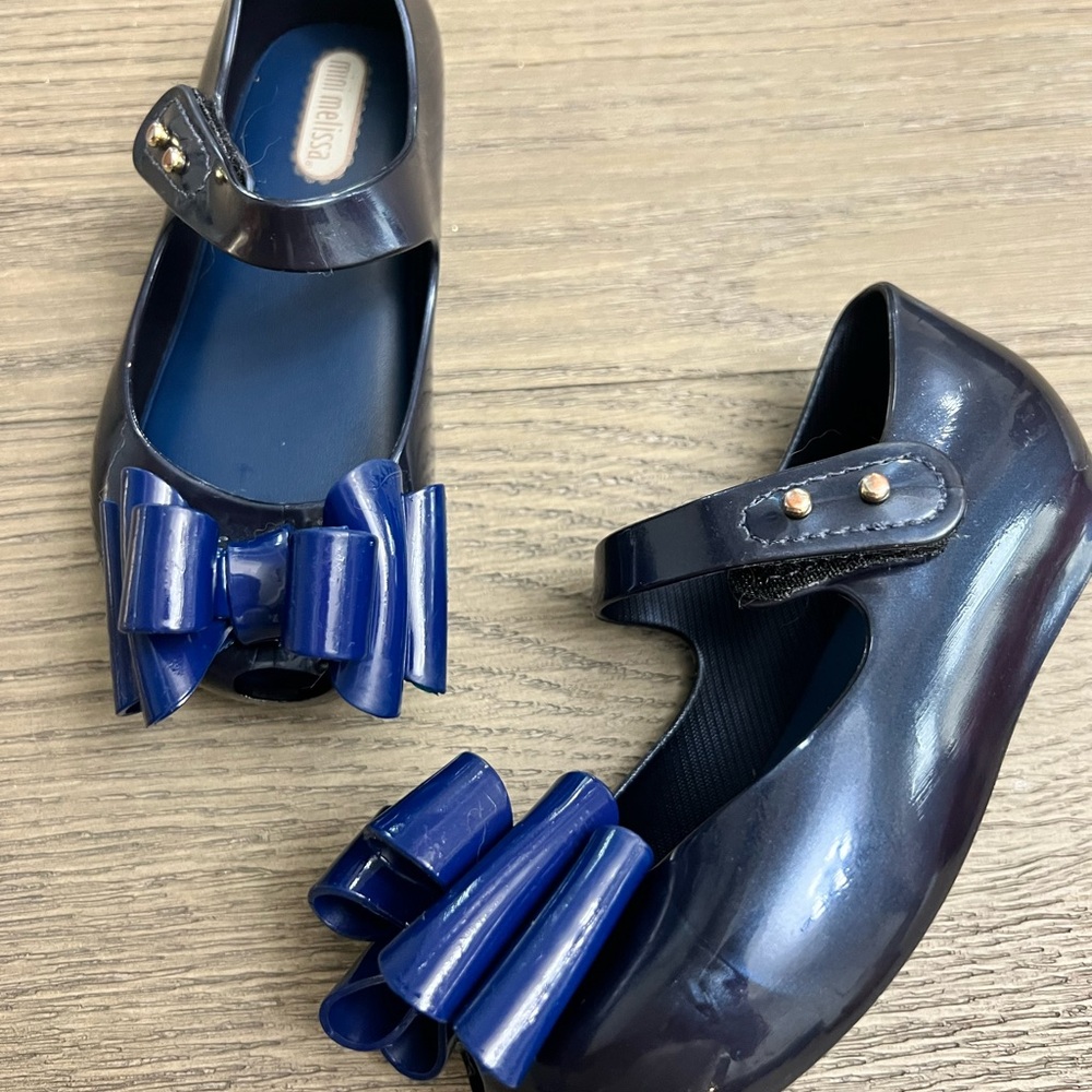 Mini Melissa Kids' Navy UltraGirl Bow Shoes
